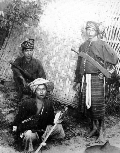 Kachin Warriors, c.1898-91 by Felice Beato